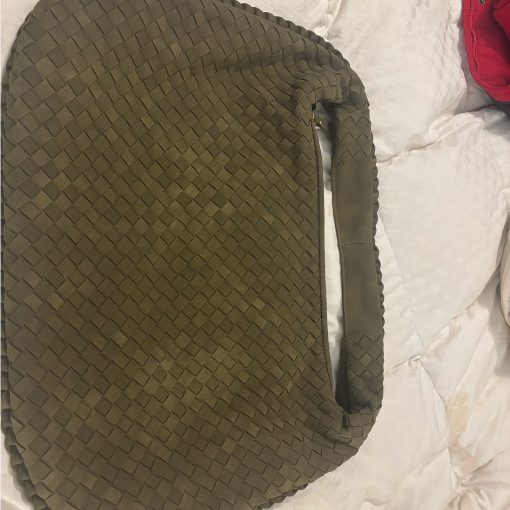 Chic Olive Woven Tote